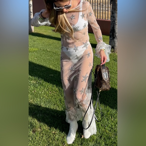 Isabelle Quinn Emie Dress Star Print Size AU6 / UK6 / US2 COACHELLA FESTIVAL - Picture 4 of 4